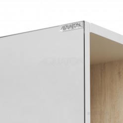 Шкаф-колонна Акватон (Aquaton) Сканди с зеркалом белый, дуб верона 1A253403SDB20