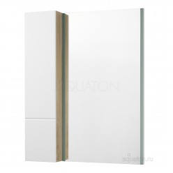 Шкаф для зеркала Акватон (Aquaton) Мишель 23 дуб эндгрейн, белый 1A244303MIX40