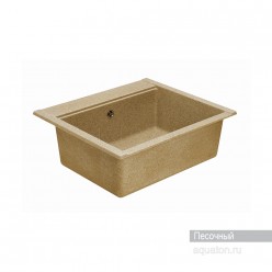 Мойка для кухни из литого мрамора Акватон (Aquaton) Делия 60 прямоугольная песочная 1A715232LD220