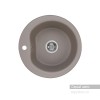 Мойка для кухни из литого мрамора Акватон (Aquaton) Мида круглая серый шелк 1A712732MD250