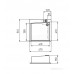 Мойка для кухни из литого мрамора Акватон (Aquaton) Парма квадратная графит 1A713032PM210