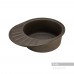 Мойка для кухни из литого мрамора Акватон (Aquaton) Чезана круглая с крылом кофе 1A711232CS280