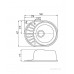 Мойка для кухни из литого мрамора Акватон (Aquaton) Чезана круглая с крылом серая 1A711232CS230