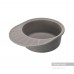 Мойка для кухни из литого мрамора Акватон (Aquaton) Чезана круглая с крылом серый шелк 1A711232CS250