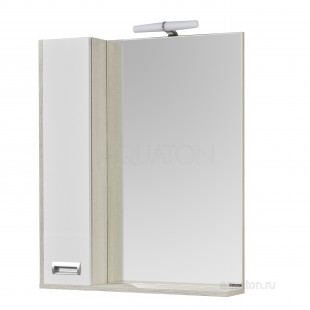 Зеркальный шкаф Акватон (Aquaton) Бекка PRO 70 белый, дуб сомерсет 1A214702BAC20