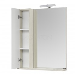 Зеркальный шкаф Акватон (Aquaton) Бекка PRO 70 белый, дуб сомерсет 1A214702BAC20