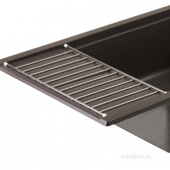 Решетка для кухонной мойки Акватон (Aquaton) Делия 65, 78 из нержавеющей стали с насадками из ПВХ 1A715103DE000