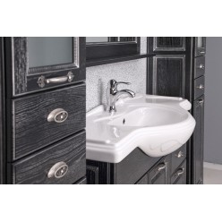 Мебель для ванной Акватон Жерона 105 цвет чёрный с серебряной патиной